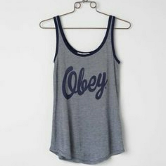 SOLD Obey Striped Tank - Picture 2 of 4